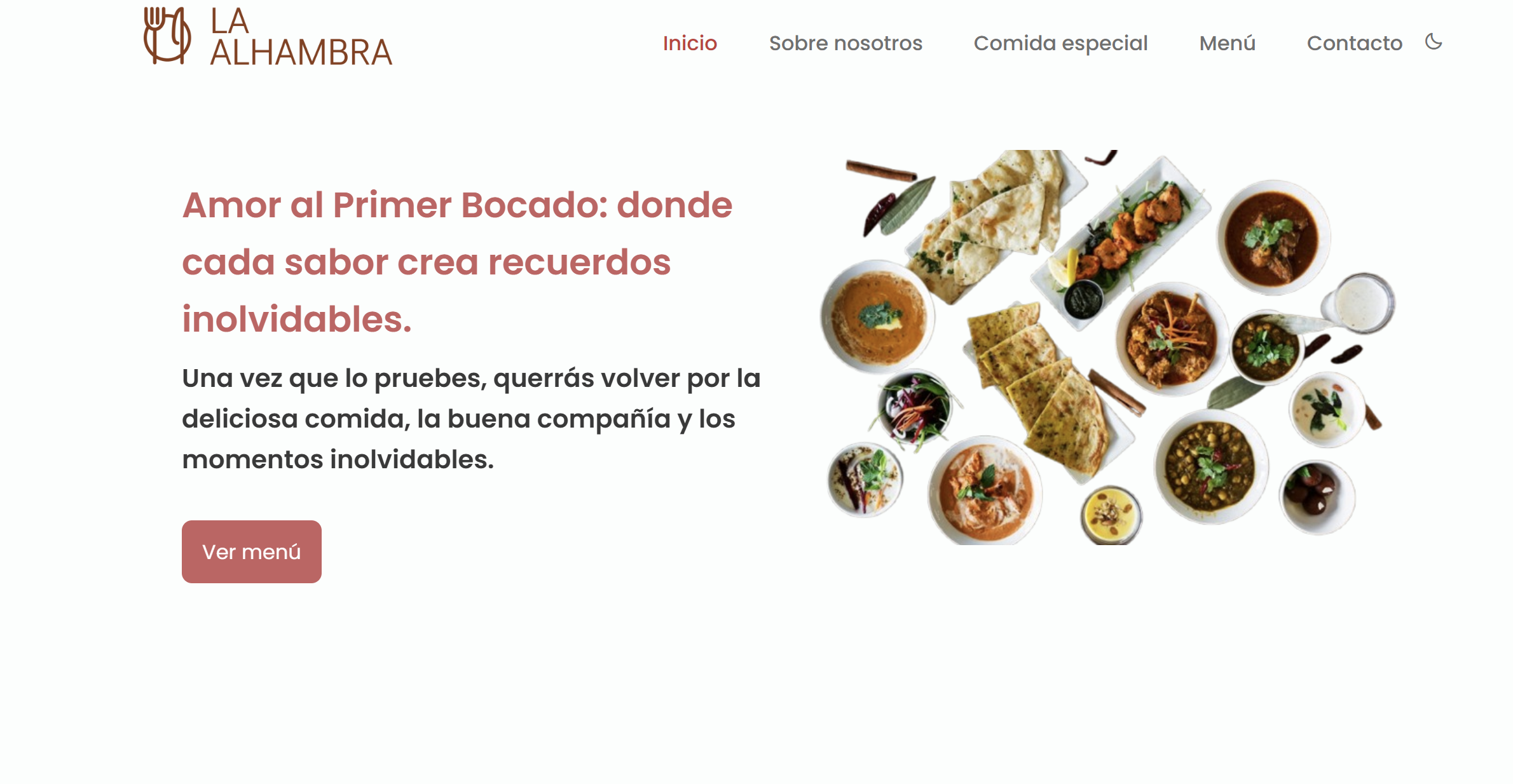 La Alhambra Restaurante - Cocina andaluza en Barcelona, proyecto web y digitalización
